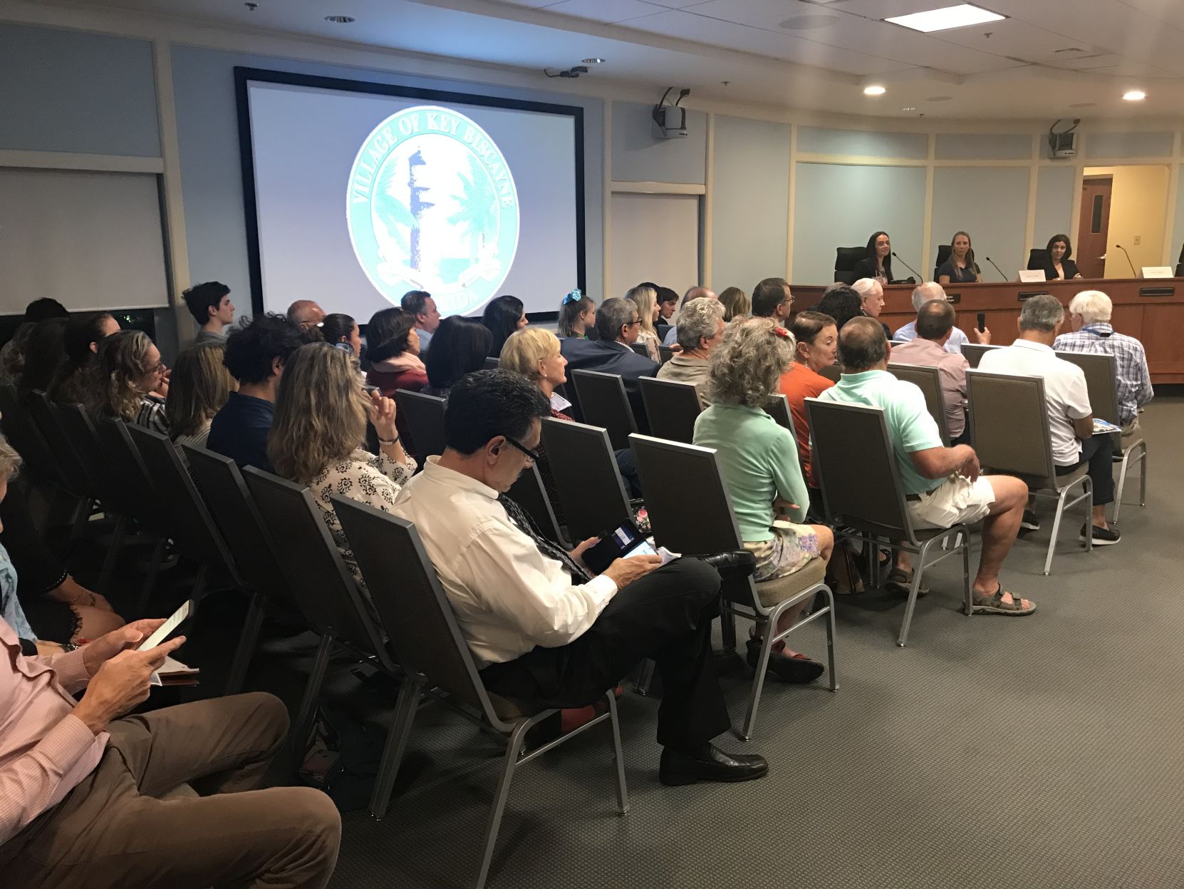 Residents packed the council chambers for Tuesday night’s Town Hall and panel on water quality issues.
